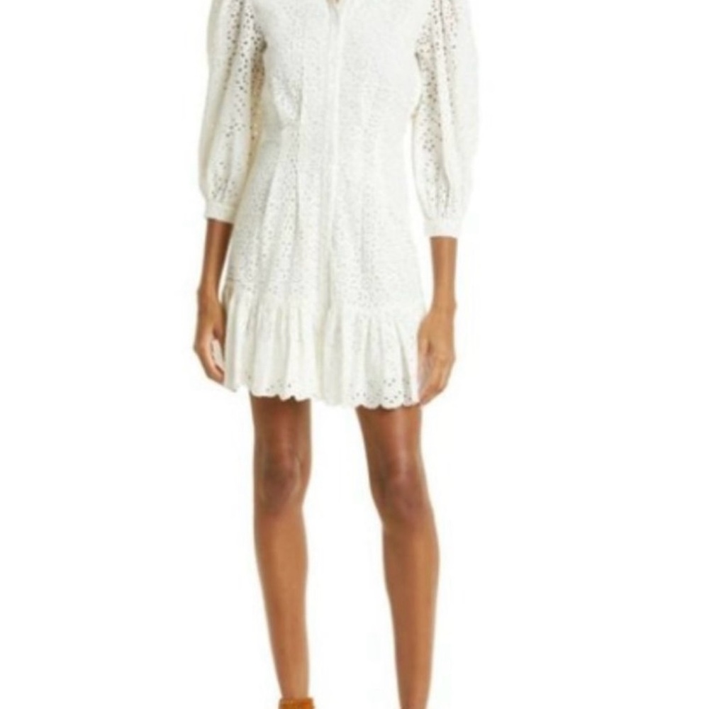 Veronica Beard Cream Puff Sleeve Sundress